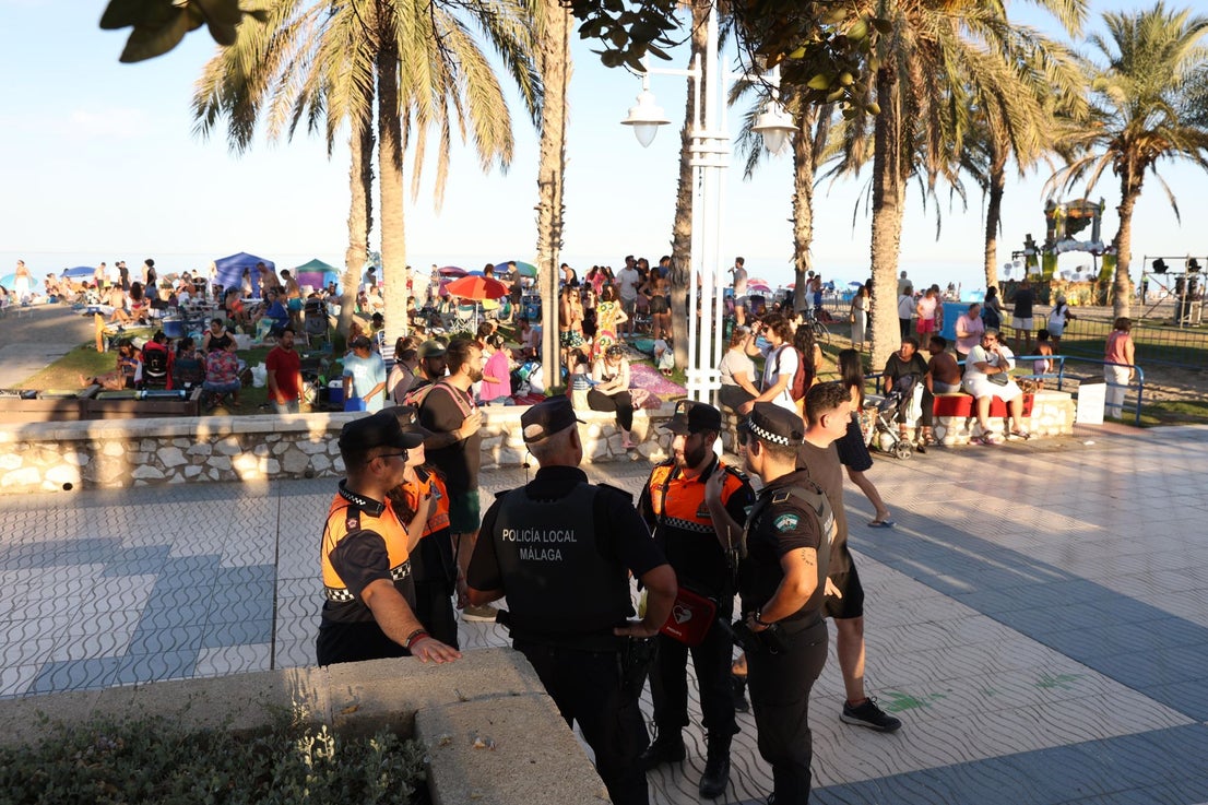 San Juan celebrations in Huelin, in Malaga city