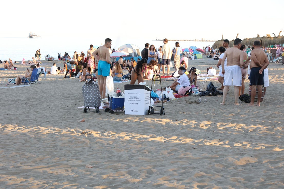 San Juan celebrations in Huelin, in Malaga city