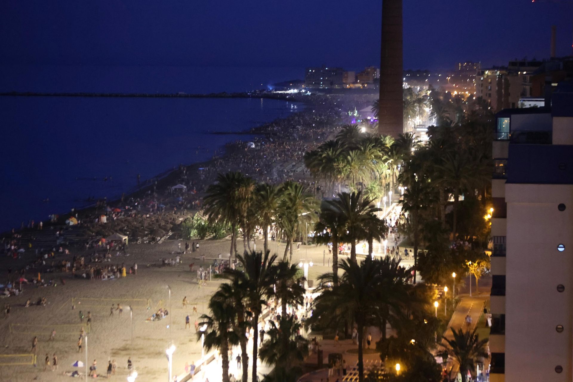 San Juan celebrations in Huelin, in Malaga city