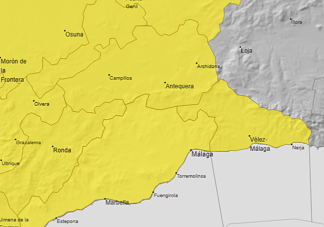 The areas covered by the yellow weather alerts on Thursday, 27 June.