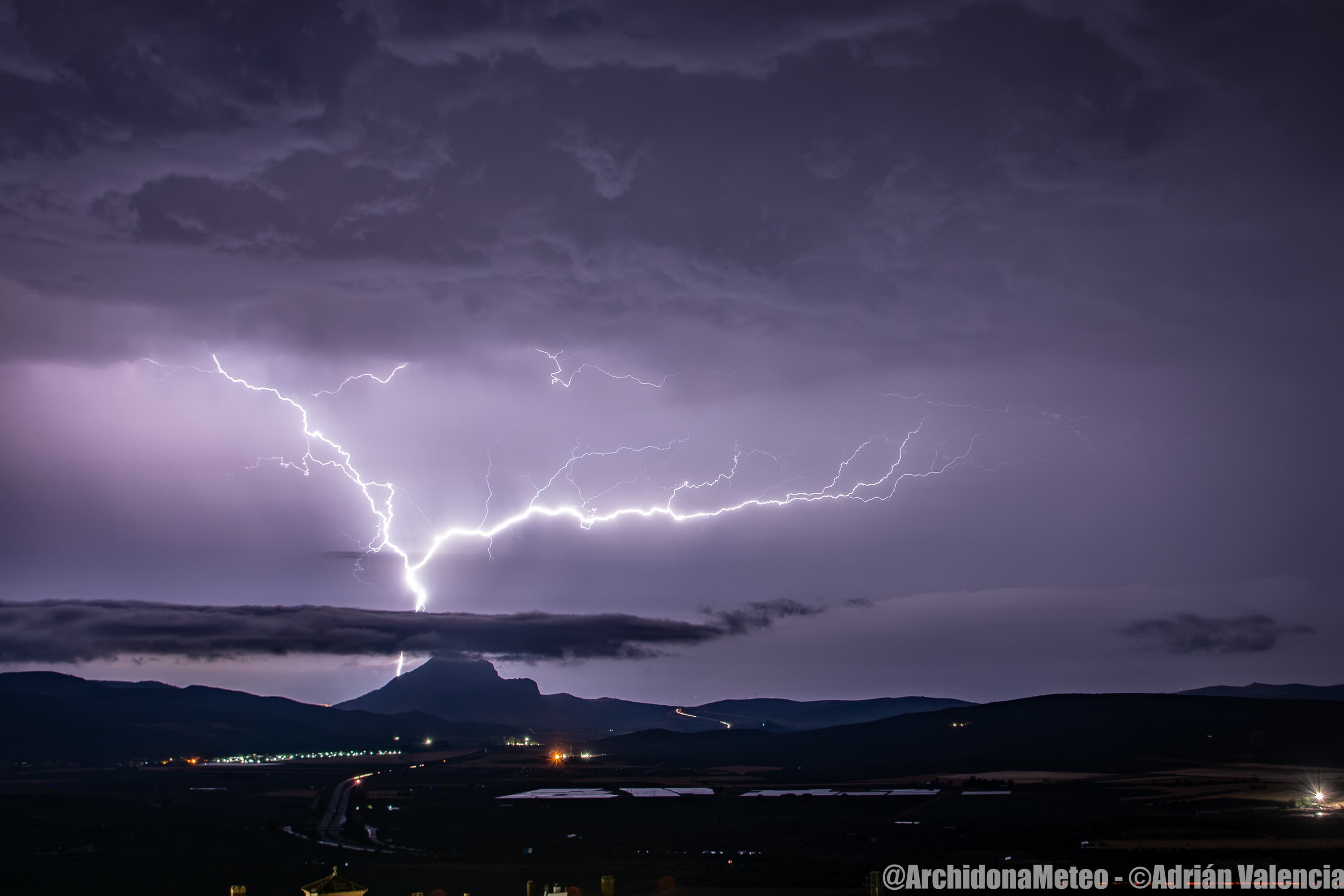 Lightning over Archidona.