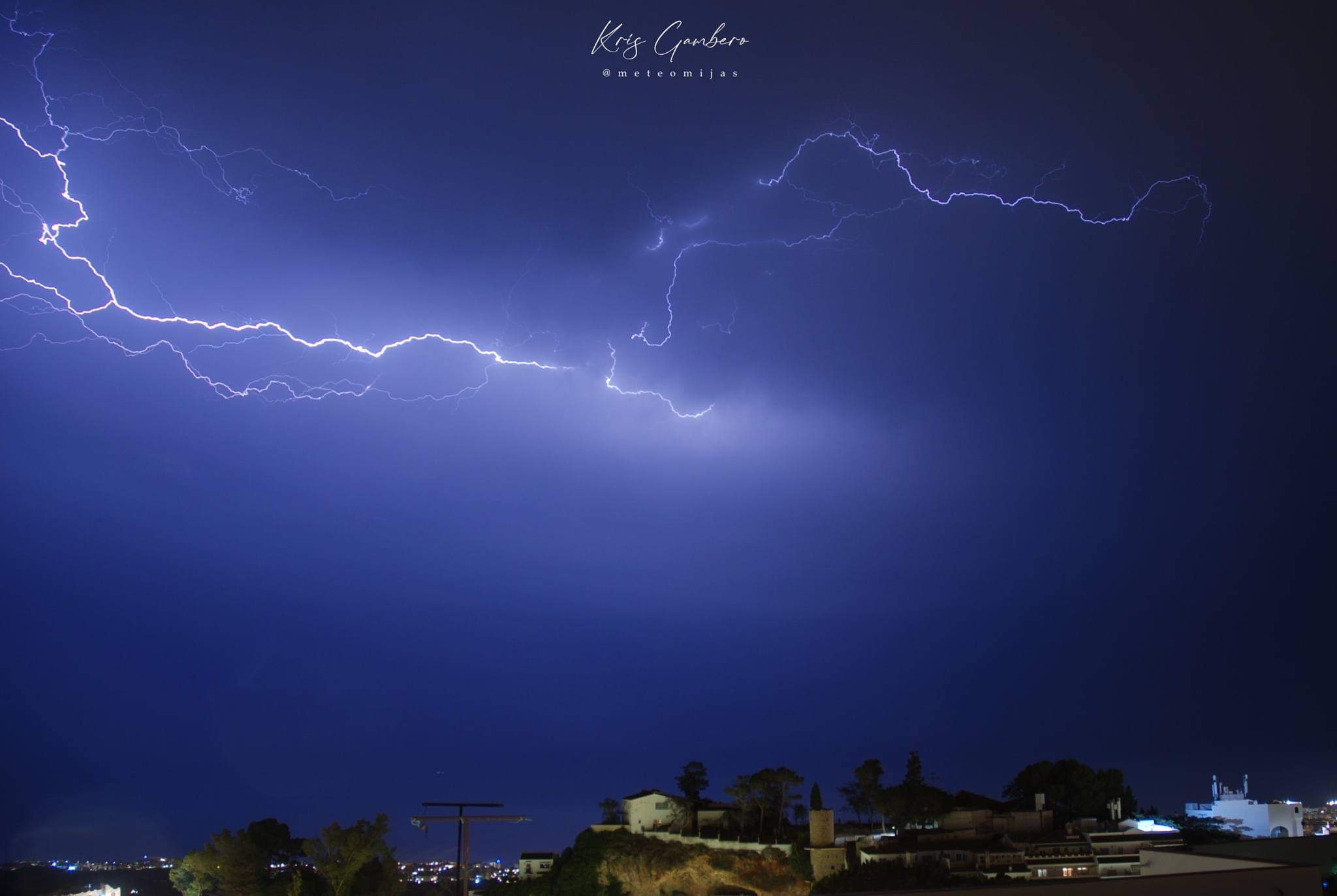 Lightning over Mijas Pueblo.