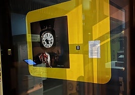 Image of the work designed with artificial intelligence and converted into a postage stamp.