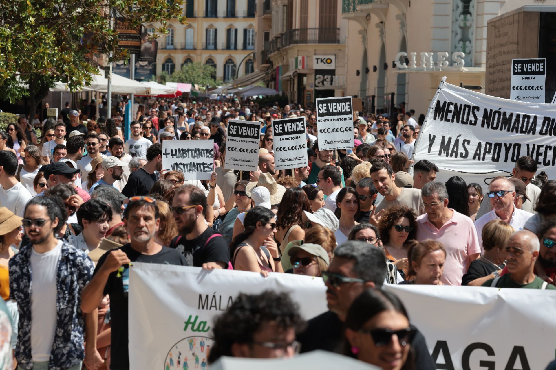 Housing crisis demonstration in Malaga, in pictures