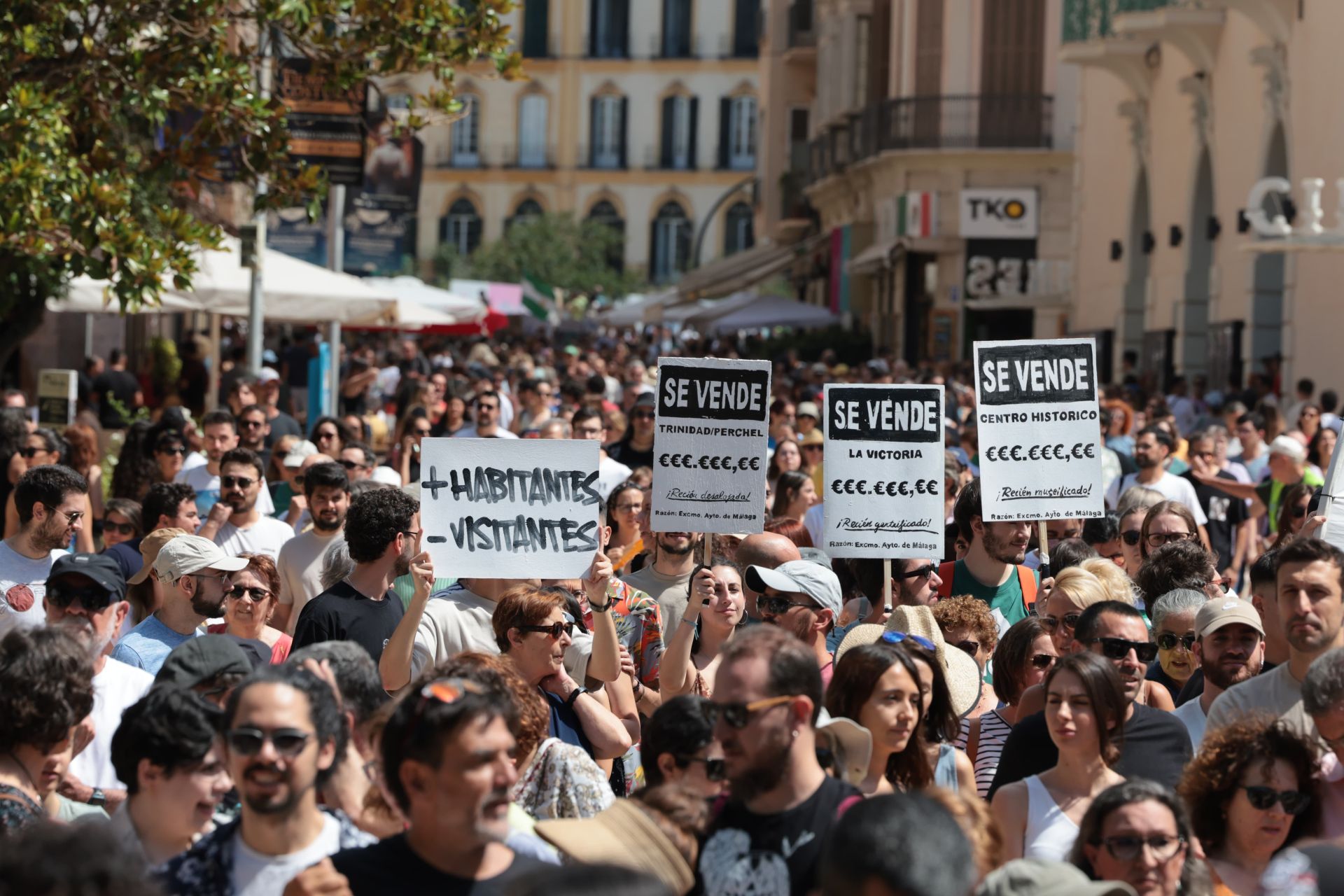 Housing crisis demonstration in Malaga, in pictures
