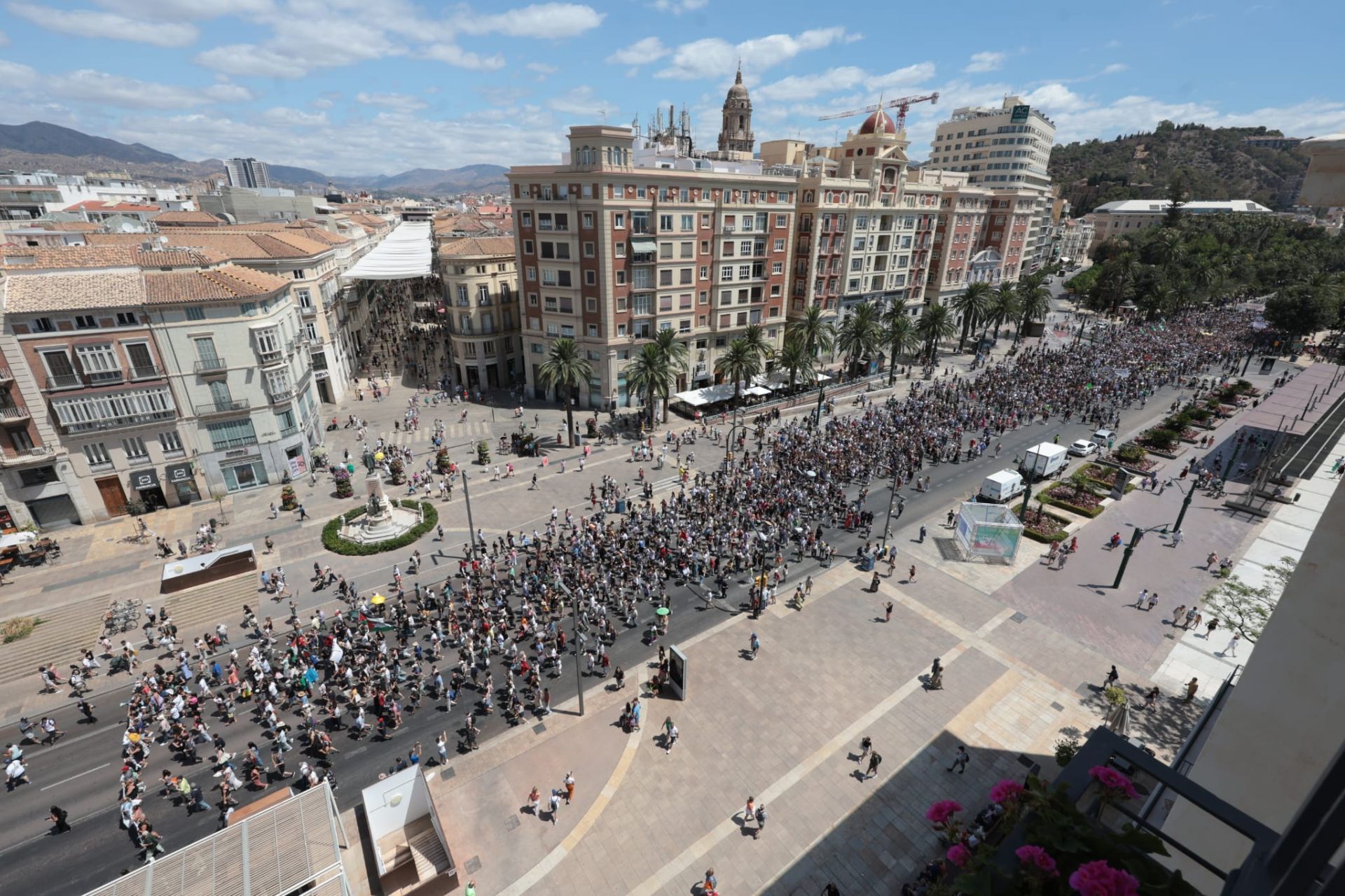 Housing crisis demonstration in Malaga, in pictures
