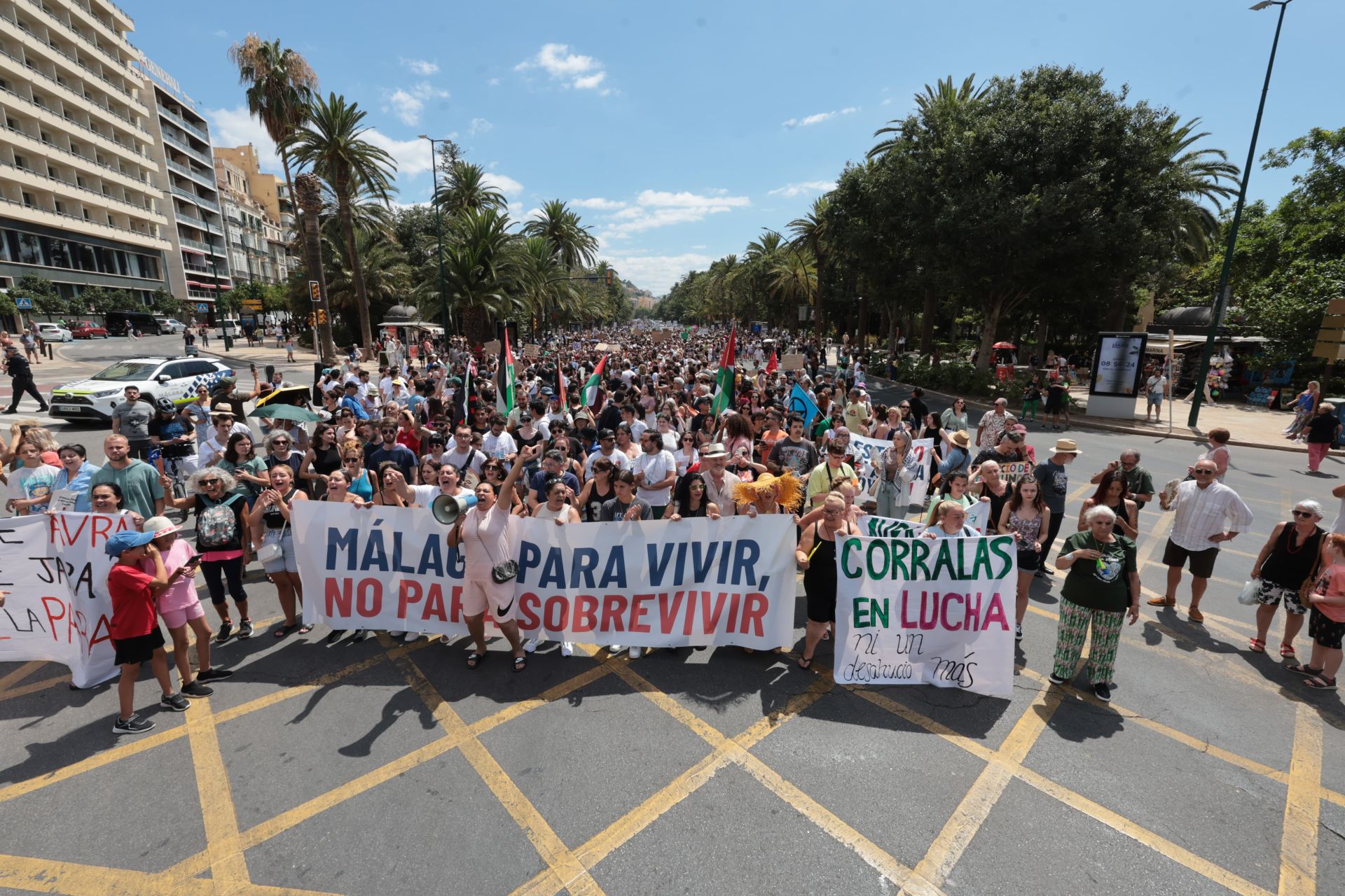 Housing crisis demonstration in Malaga, in pictures