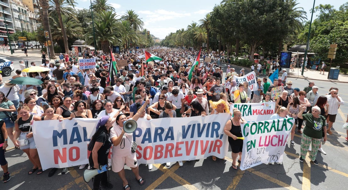 Housing crisis demonstration in Malaga, in pictures