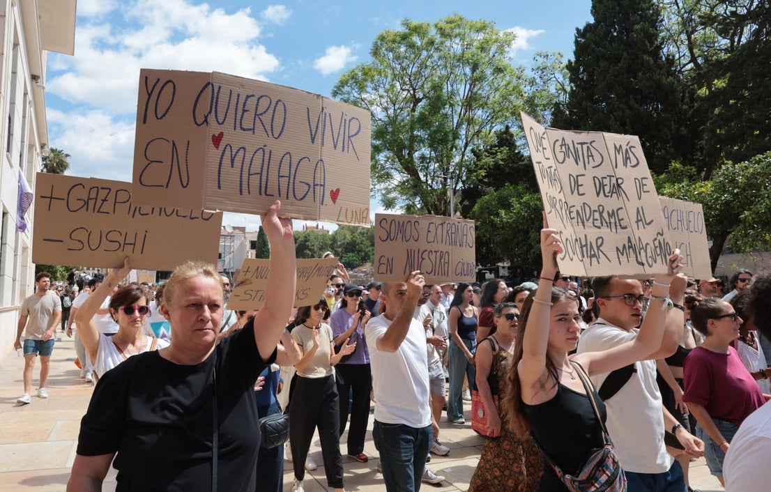Housing crisis demonstration in Malaga, in pictures