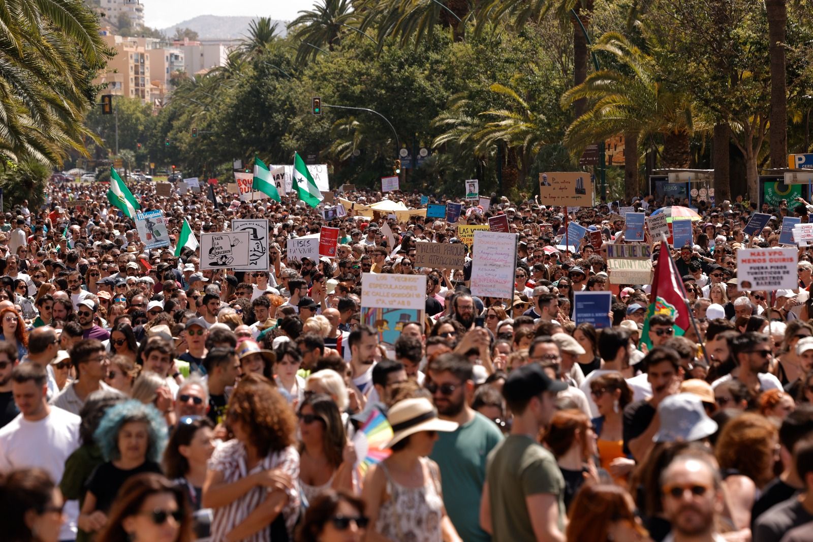 Housing crisis demonstration in Malaga, in pictures