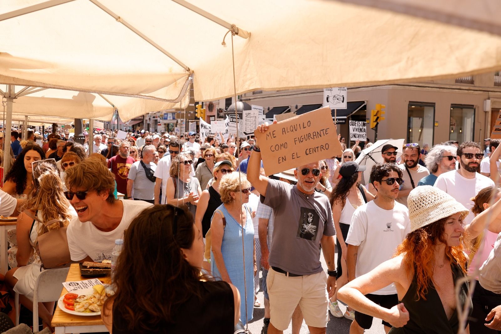 Housing crisis demonstration in Malaga, in pictures