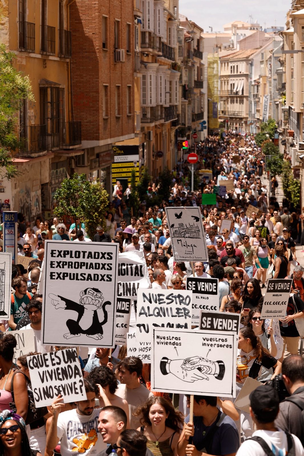 Housing crisis demonstration in Malaga, in pictures
