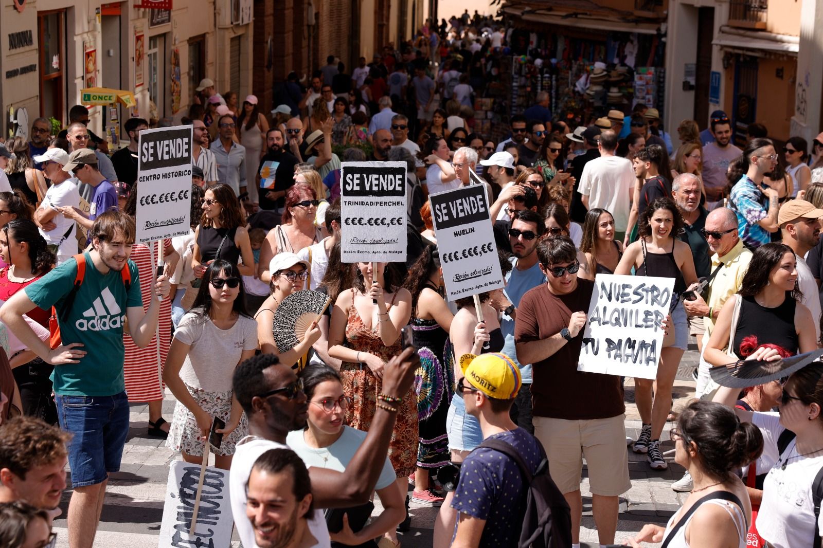 Housing crisis demonstration in Malaga, in pictures