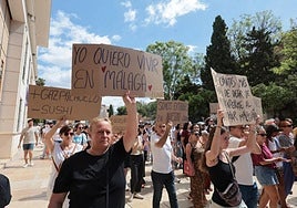 Marchers holding up signs and demanding the opportunity to live in the city.