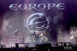 Swedish rock band Europe on the Weekend Beach Festival stage in Torre del Mar on Thursday night