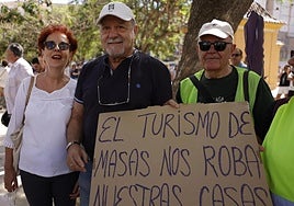 One of the banners spotted during the housing crisis protest in Malaga city last weekend.