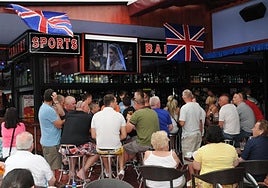 The Benidorm waitress, with Jalis de la Serna.