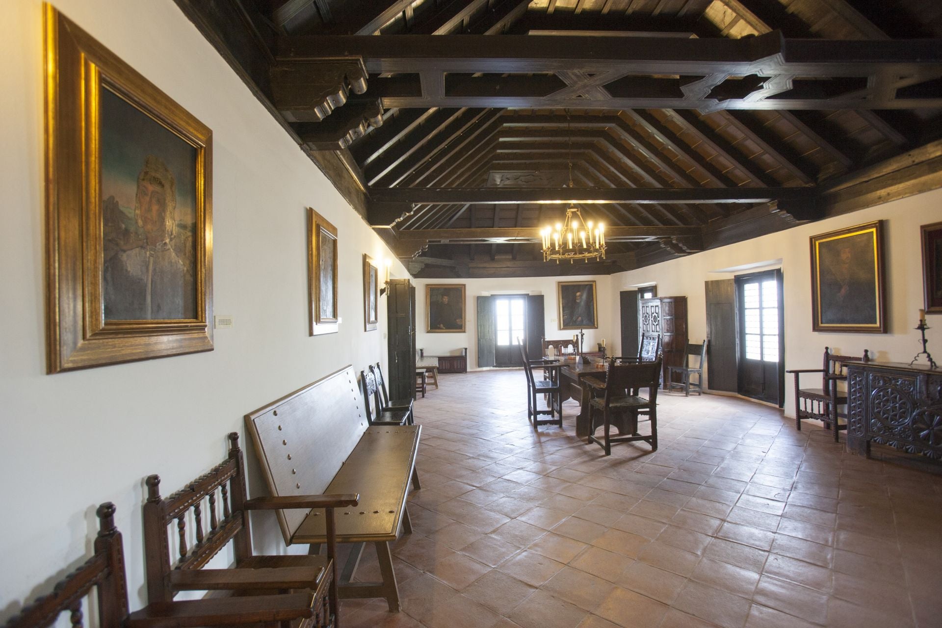 Inside the monastery.