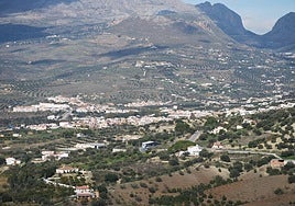 View of the Boquete de Zafarraya from Alcaucín and La Viñuela.