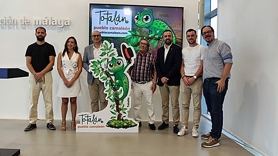 Totalín, the new mascot for a Malaga village that claims to be a sanctuary for chameleons