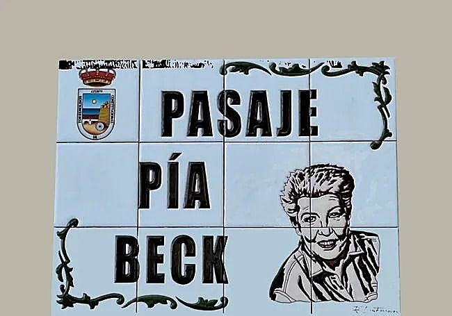 The plaque in her honour.