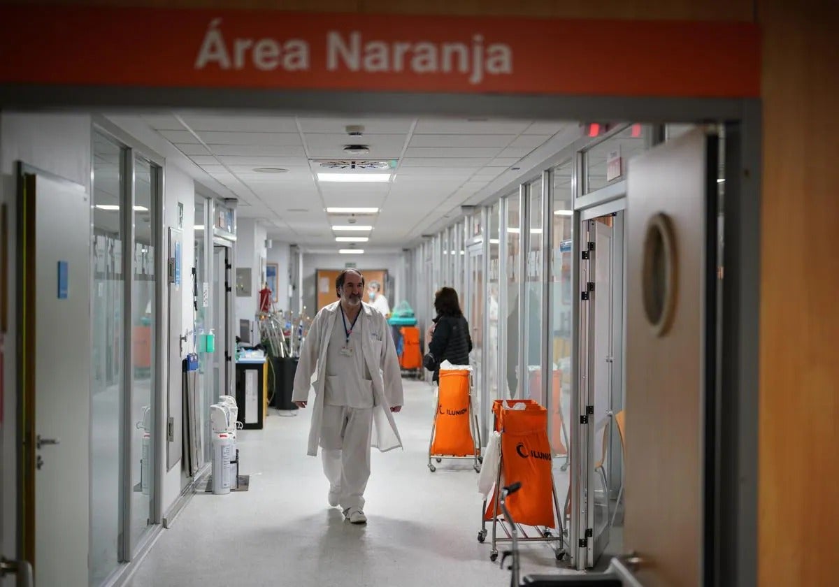 The 'orange area' of the Emergency Department, where the most seriously ill patients are admitted.