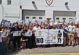 Around 80 people joined the protest in Periana.