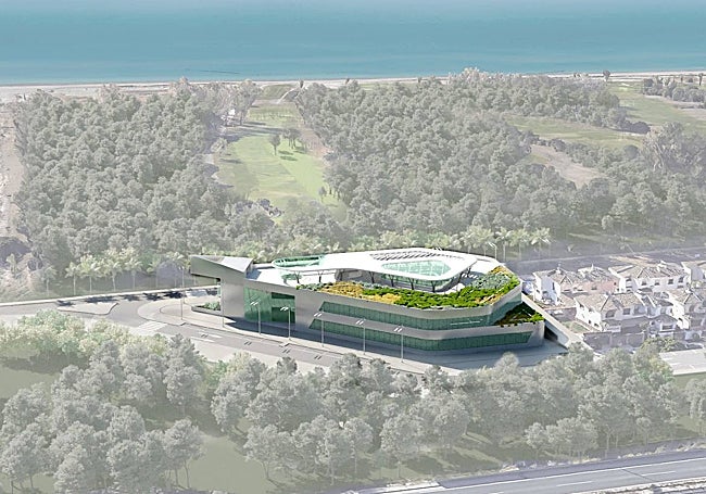 The green area to the south of the development will be ceded to the Guadalmar golf course.