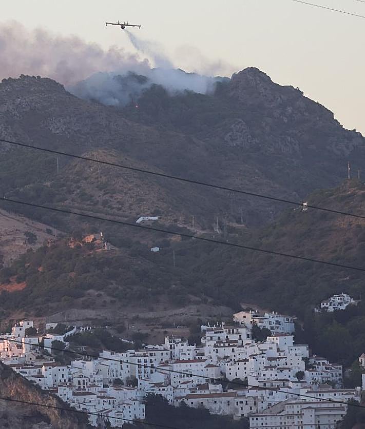 Imagen secundaria 2 - Major forest fire in Casares is stabilised but continues to burn