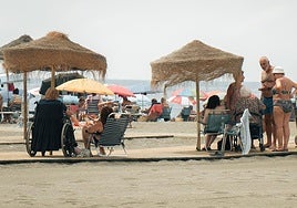 The adapted beach area in Torre del Mar.