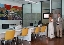 The mayor visits the new facility.