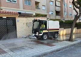 One of the municipal cleaning vehicles.