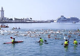 Malaga limbers up for August fair with annual port swim