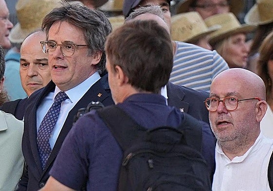 Carles Puigdemont, yesterday in Barcelona