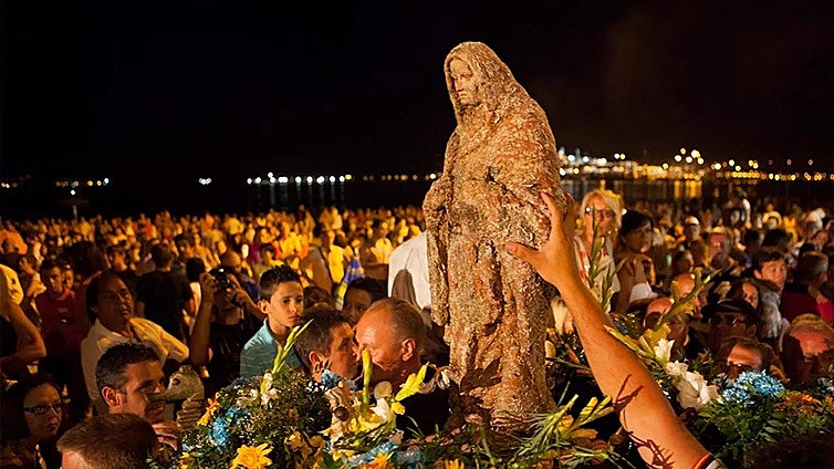 The Virgin in the south of Spain who spends all year at the bottom of the sea and only surfaces to celebrate her pilgrimage