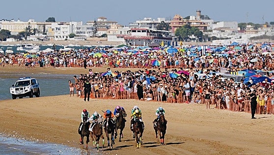 Sanlúcar, horce racing on the beach on Spain's Costa de la Luz