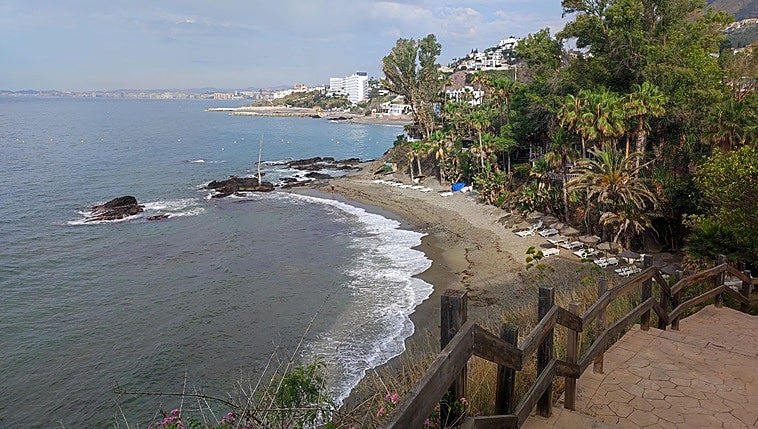 The rocky cliffs in Benalmádena that shelter perfect coves and beaches