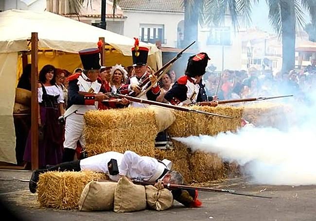 The burning of Algarrobo.