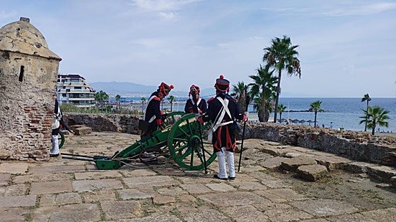 Historic battle re-enactment on the Costa del Sol as a fortress relives its past