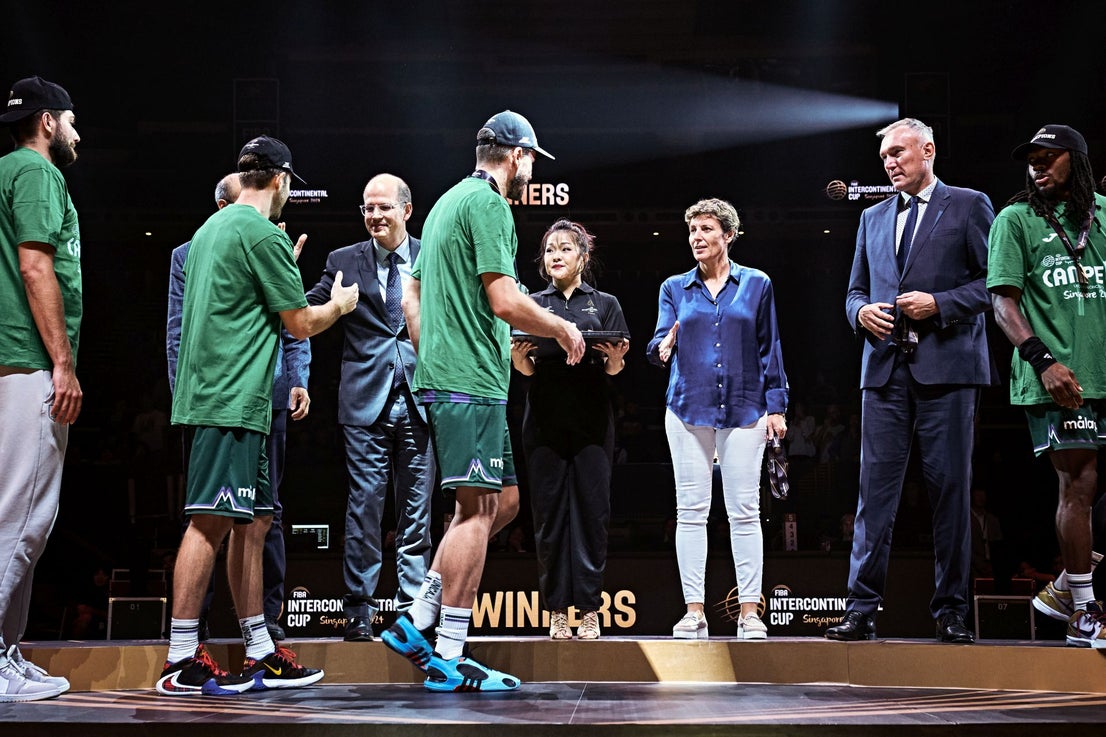 The best photos from Malaga-based Unicaja basketball team's victory at Intercontinental Cup final in Singapore