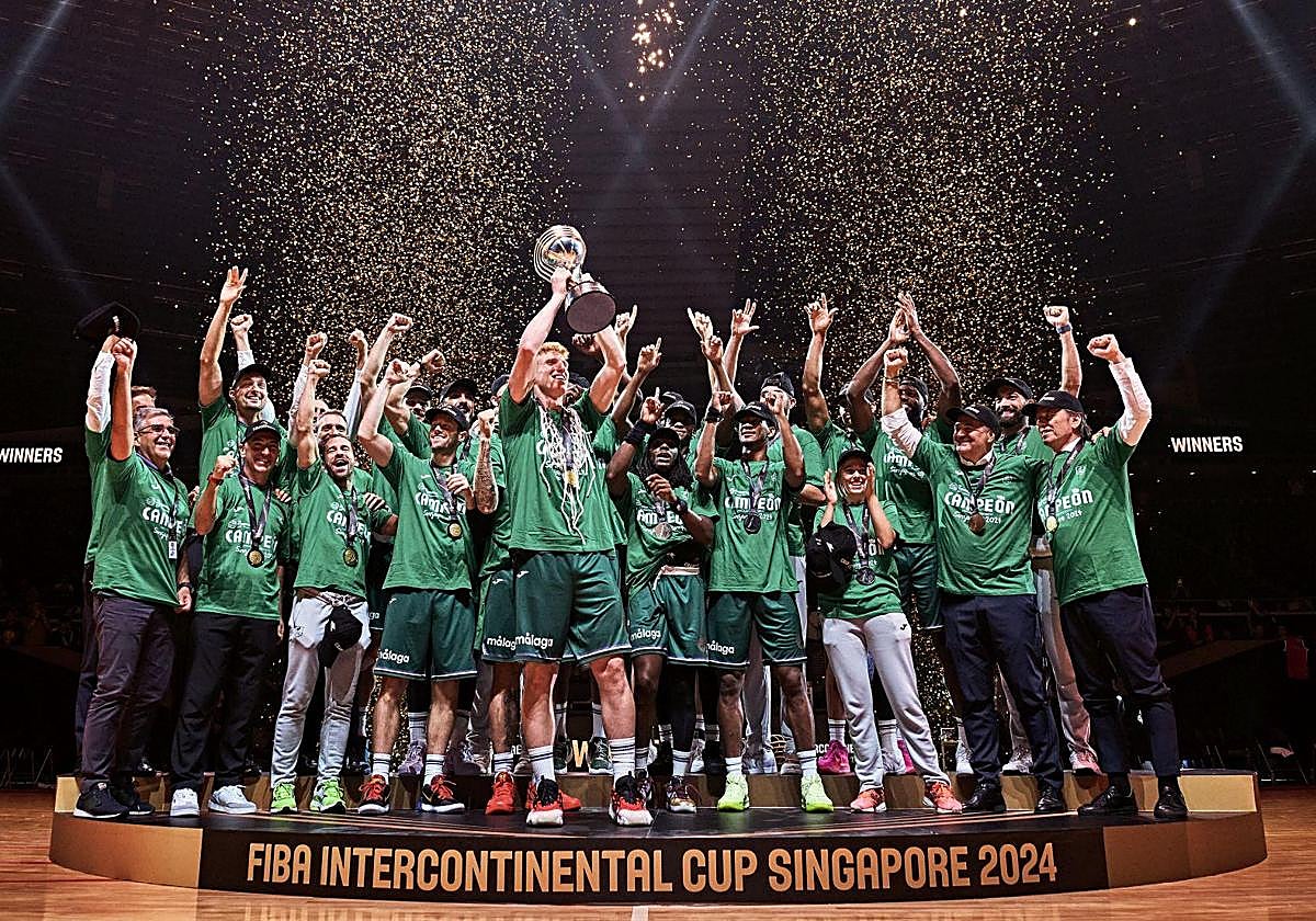 The best photos from Malaga-based Unicaja basketball team's victory at Intercontinental Cup final in Singapore