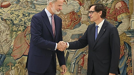 Spain's King Felipe welcomes Catalan regional president