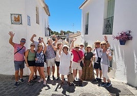 Last week's walking group after their tour of Mijas Pueblo.