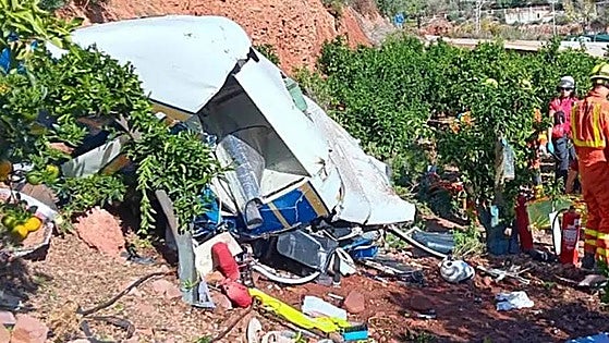 Three killed when helicopter crashes after hitting high-voltage power line in Spain