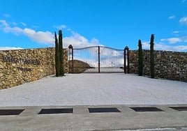 The entrance gates to the second winery.