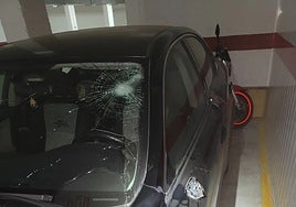 The vehicle after the incident.