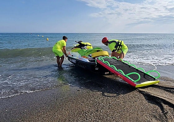 Lifeguards on Rincón de la Victoria beach.