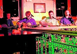 Original lineupThe acoustic band play upstairs at Biddy Mulligans in Mijas Costa.