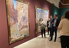 The inauguration of the exhibition at Malaga Museum.