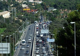 Traffic on the state-owned A-7 motorway in Marbella.